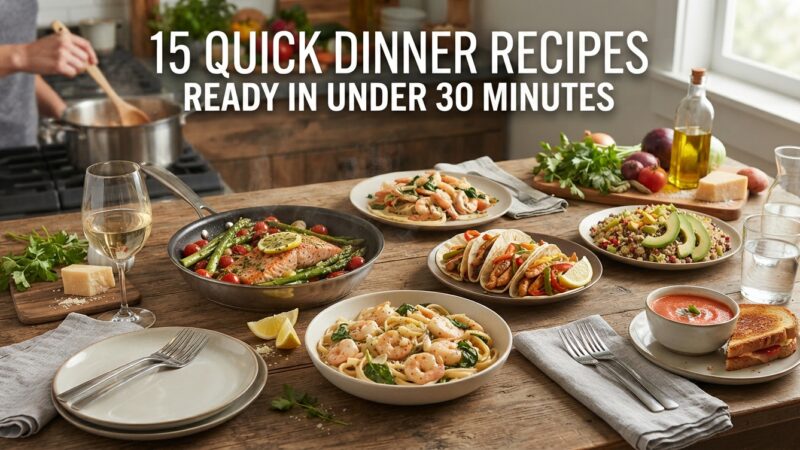 15 Quick Dinner Recipes Ready in Under 30 Minutes