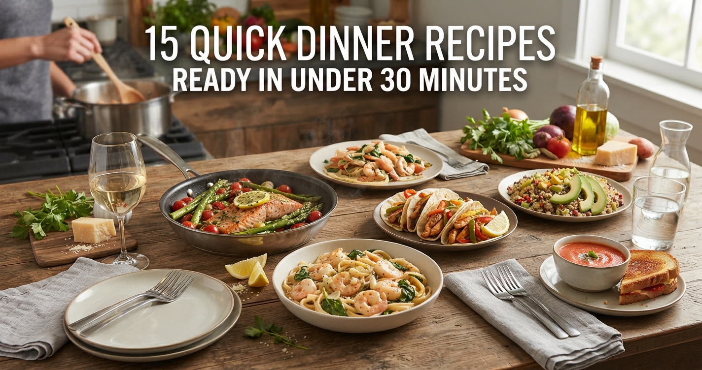 15 Quick Dinner Recipes Ready in Under 30 Minutes